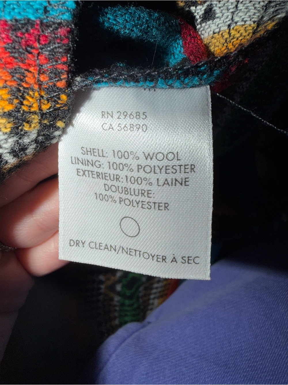 Pendleton Wool Multicolor Aztec Chief Joseph Pattern shirt jacket - Picture 4 of 5